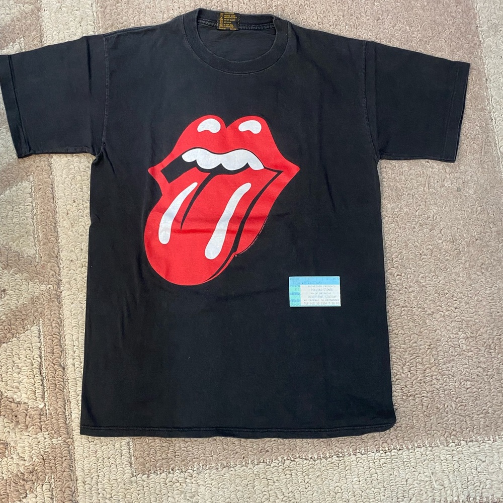 The Rolling Stones 1994 Vintage Original Concert Tee Sz Lg With Ticket Stub